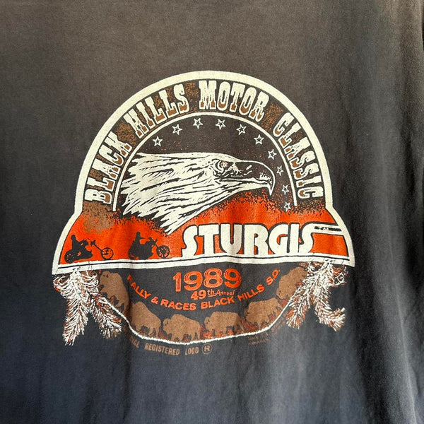 Black vintage 1989 sturgis motorcycle