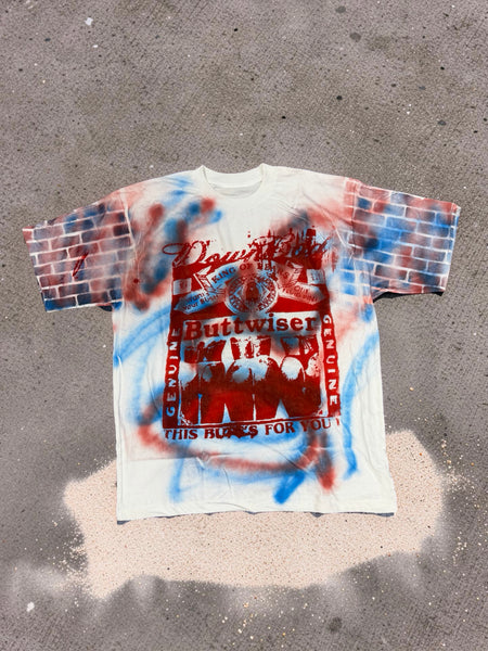 DOWN BAD. 4th Of July Buttwiser Parody T-Shirt