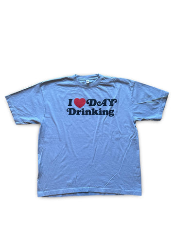 I Heart Day Drinking T-Shirt Light Blue