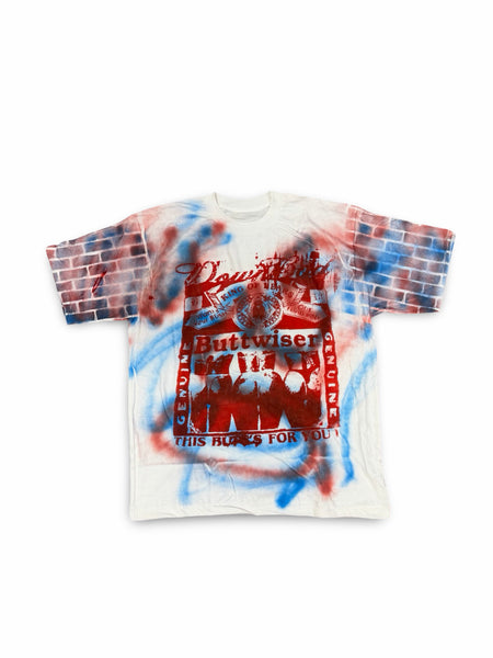 DOWN BAD. 4th Of July Buttwiser Parody T-Shirt