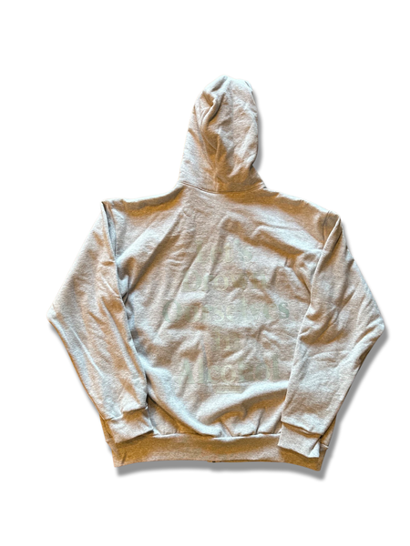 X-LARGE GREY “LETS DROWN OURSELVES IN ALCOHOL ZIP-UP HOODIE”