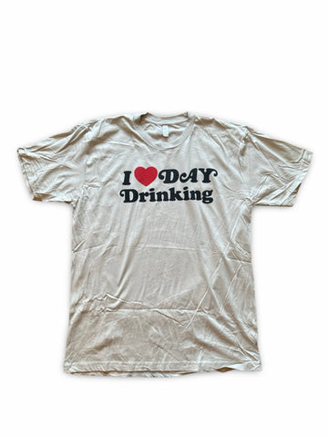 I Heart Day Drinking T-Shirt Gray