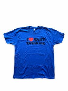 I Heart Day Drinking T-Shirt Blue