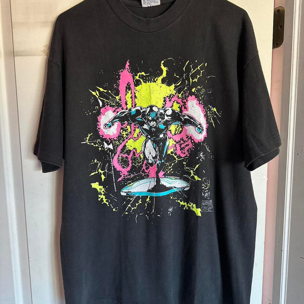 1993 marvel surfer black t shirt