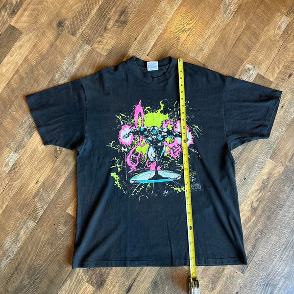 1993 marvel surfer black t shirt